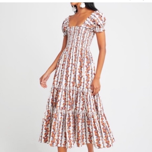 opt smocked midi dress o.p.t Classic Smocked Dress